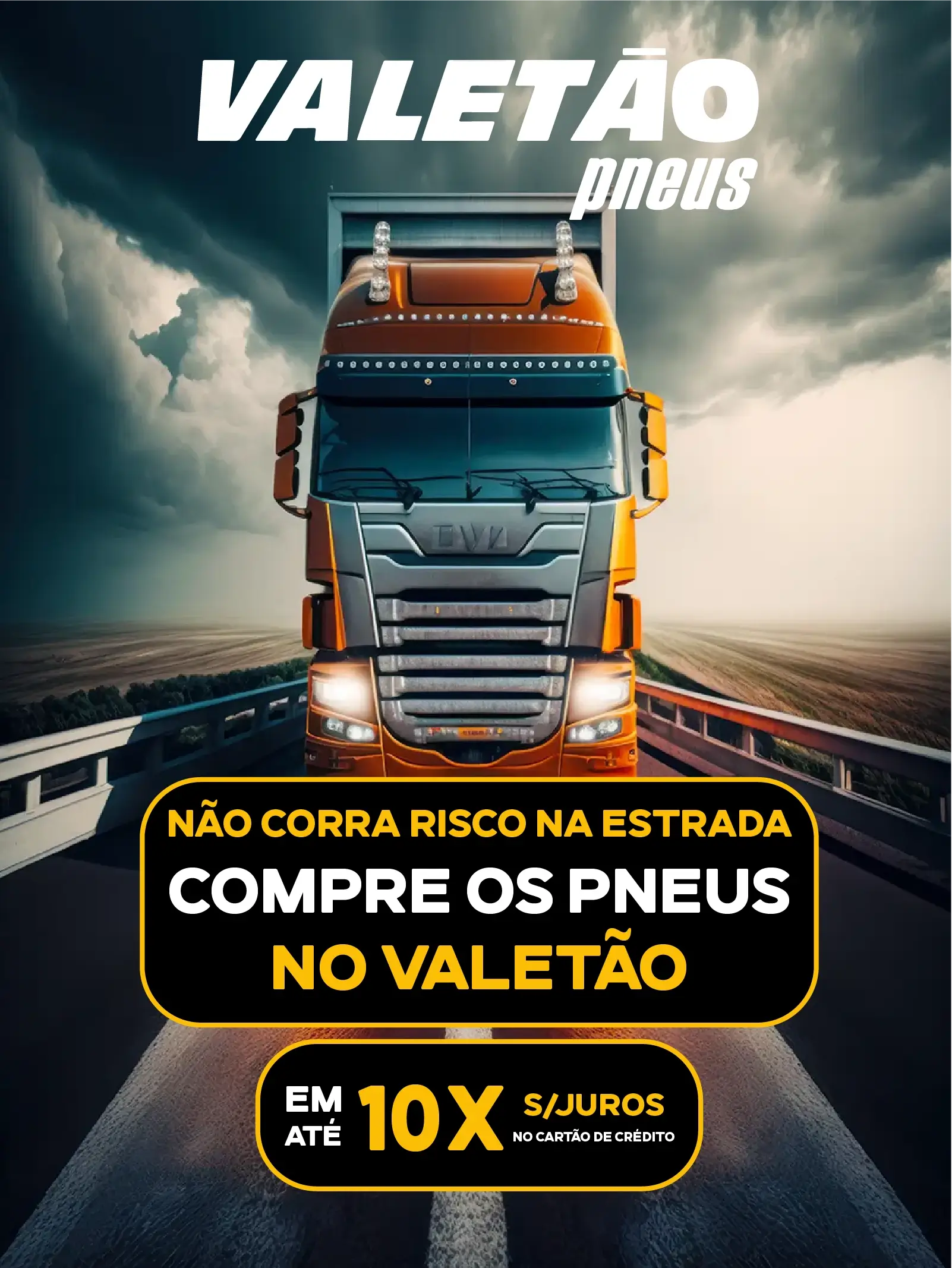 Capa do site Valetão Pneus Trucl Center para mobile