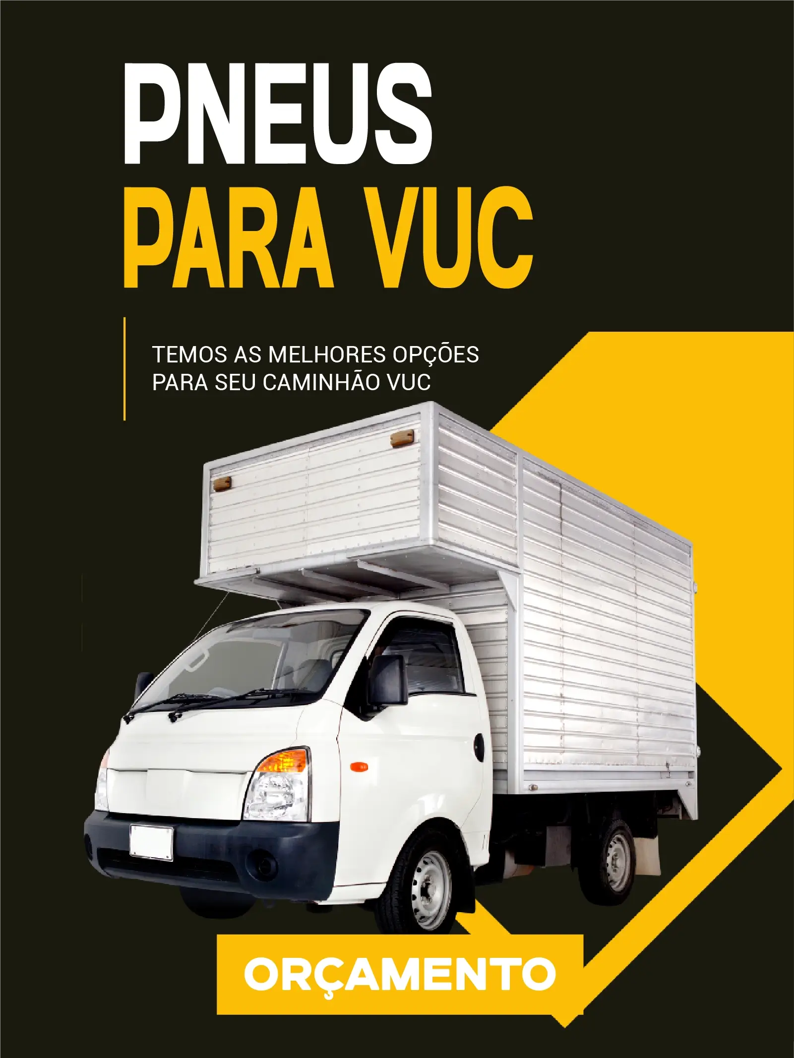 Banner do site para caminhões VUC